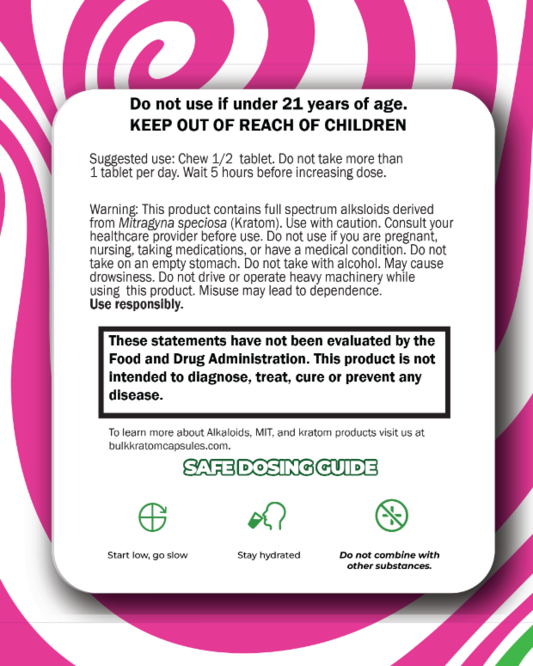 Alkaloids X - 50mg Watermelon Chewable Tablets