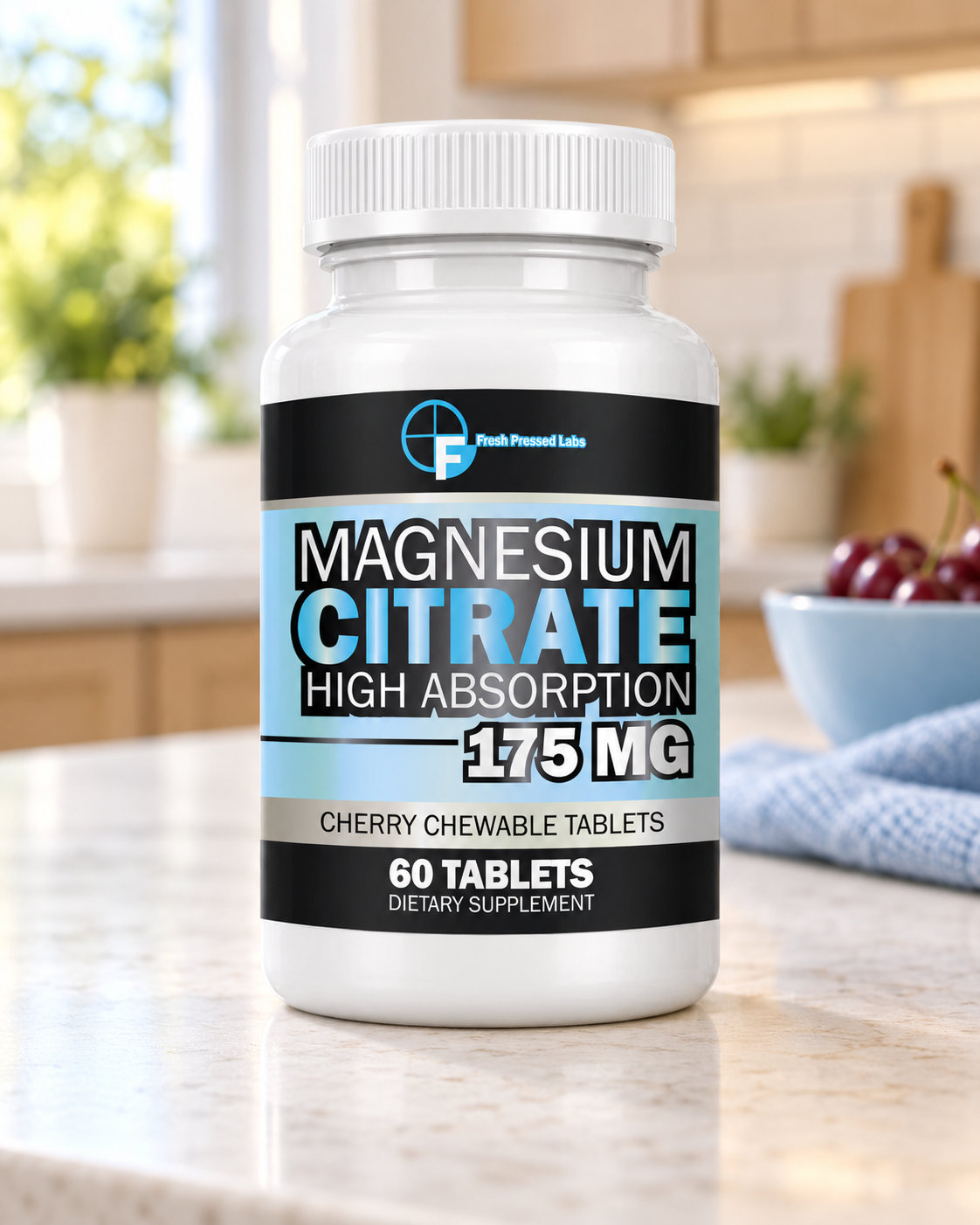 175mg Magnesium Citrate - Cherry Chewable Tablets
