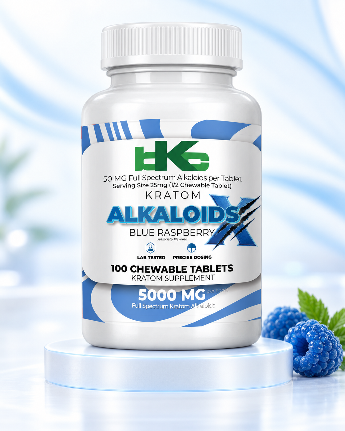 Alkaloids X - 50mg Blue Raspberry Chewable Tablets