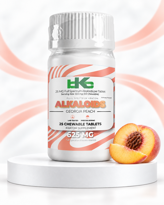 Alkaloids - 25mg Georgia Peach Chewable Tablets (25 Count Bottle)