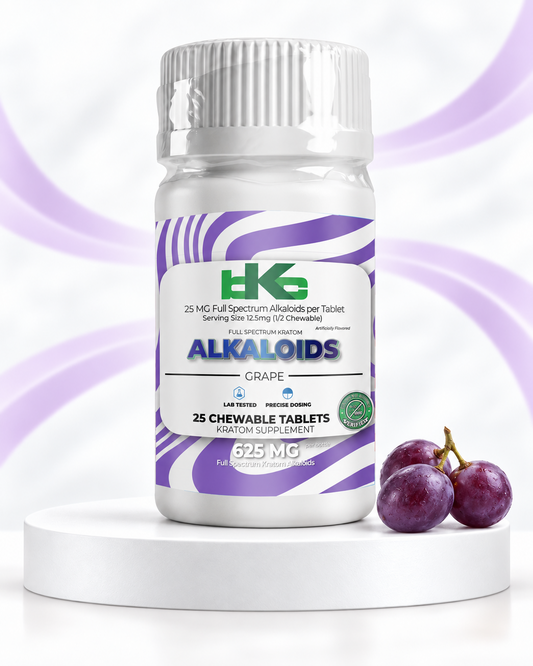 BKC Alkaloids Chewable Tablets – Grape, 25 mg, 25 Count