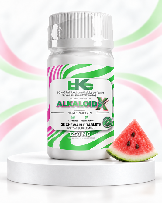 BKC Alkaloids X Chewable Tablets – Watermelon, 50 mg, 25 Count