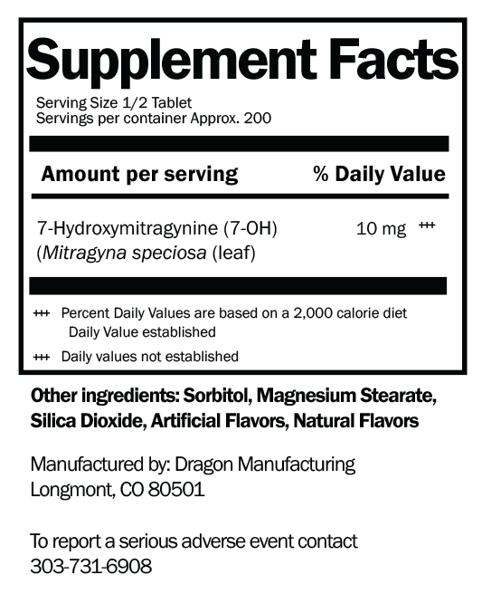 Orange - 10mg 7-OH Tablets