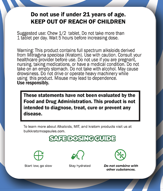 Alkaloids X - 50mg Blue Raspberry Chewable Tablets Special Intro Offer