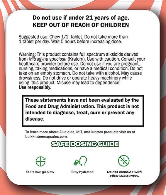 Alkaloids - 50mg Georgia Peach Chewable Tablets