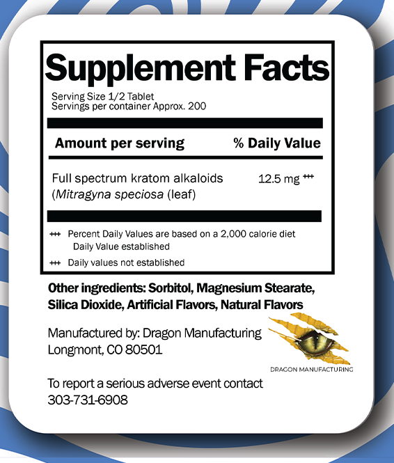 Alkaloids - 25mg Blue Raspberry Chewable Tablets